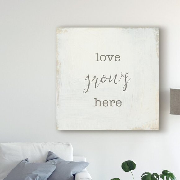 NEW "Love Grows Here" canvas wrapped wall art - Picture 5 of 5